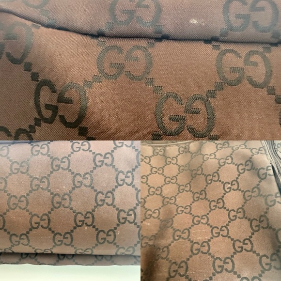 Gucci GG Monogram Nylon Brown Bag - Picture 4 of 11